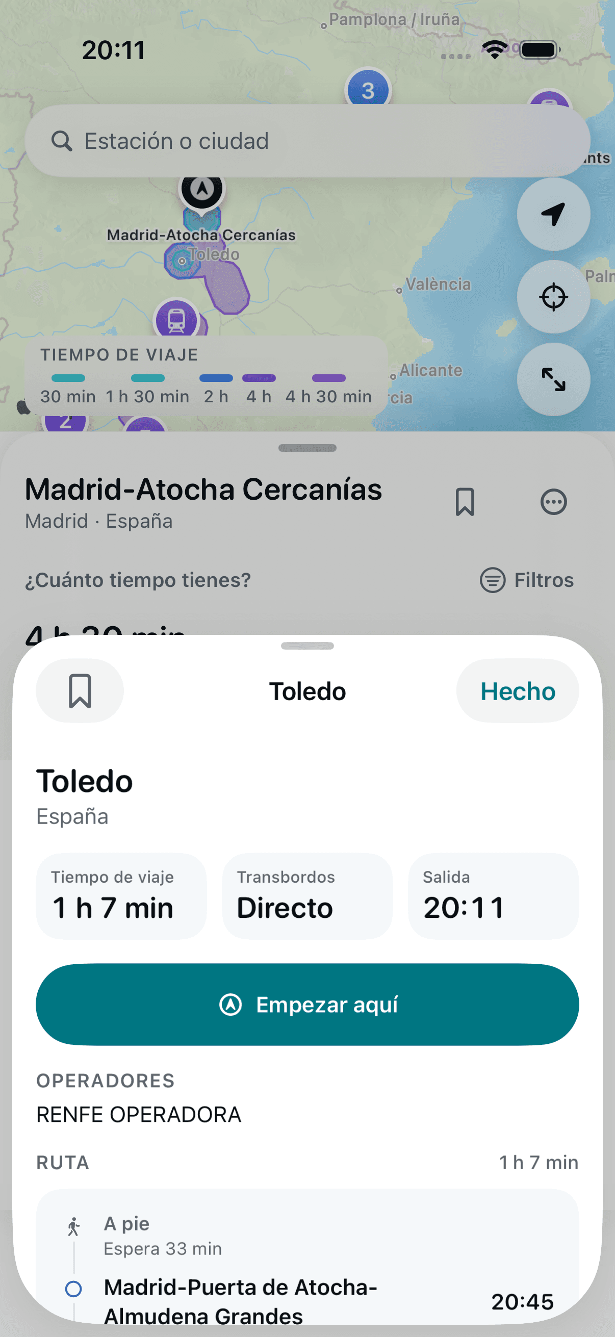 El trayecto exacto que hace posible cada destino.